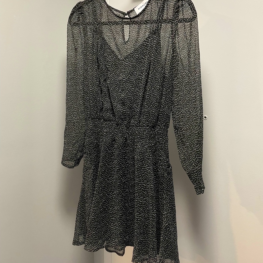 Long Sleeve Chiffon Dress